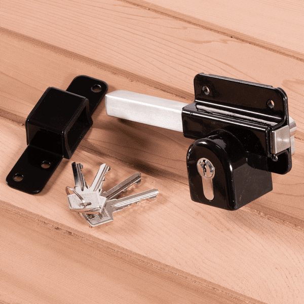 Euro Long Throw Gate Latch Double Locking 50mm (Fitted) Contemporary Fencing