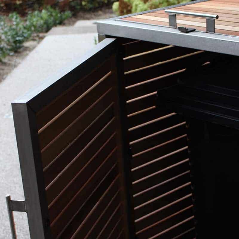Contemporary Style Wheelie Bin Store Western Red Cedar Contemporary