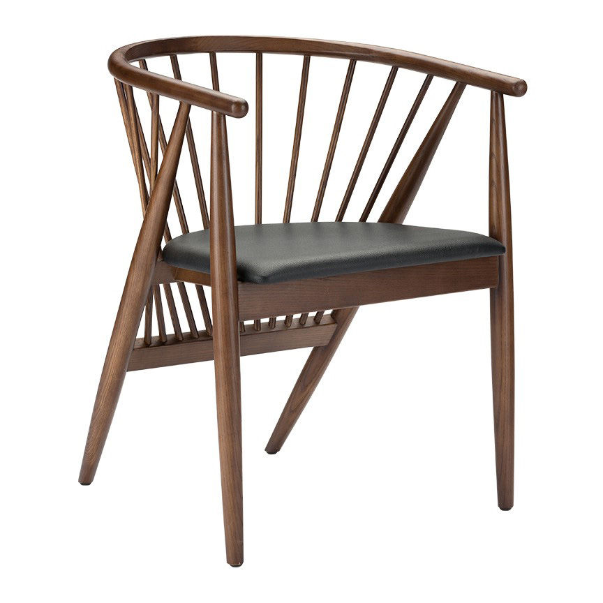 DANSON SPINDLE BACK ARM CHAIR WALNUT Contemporary Galleries