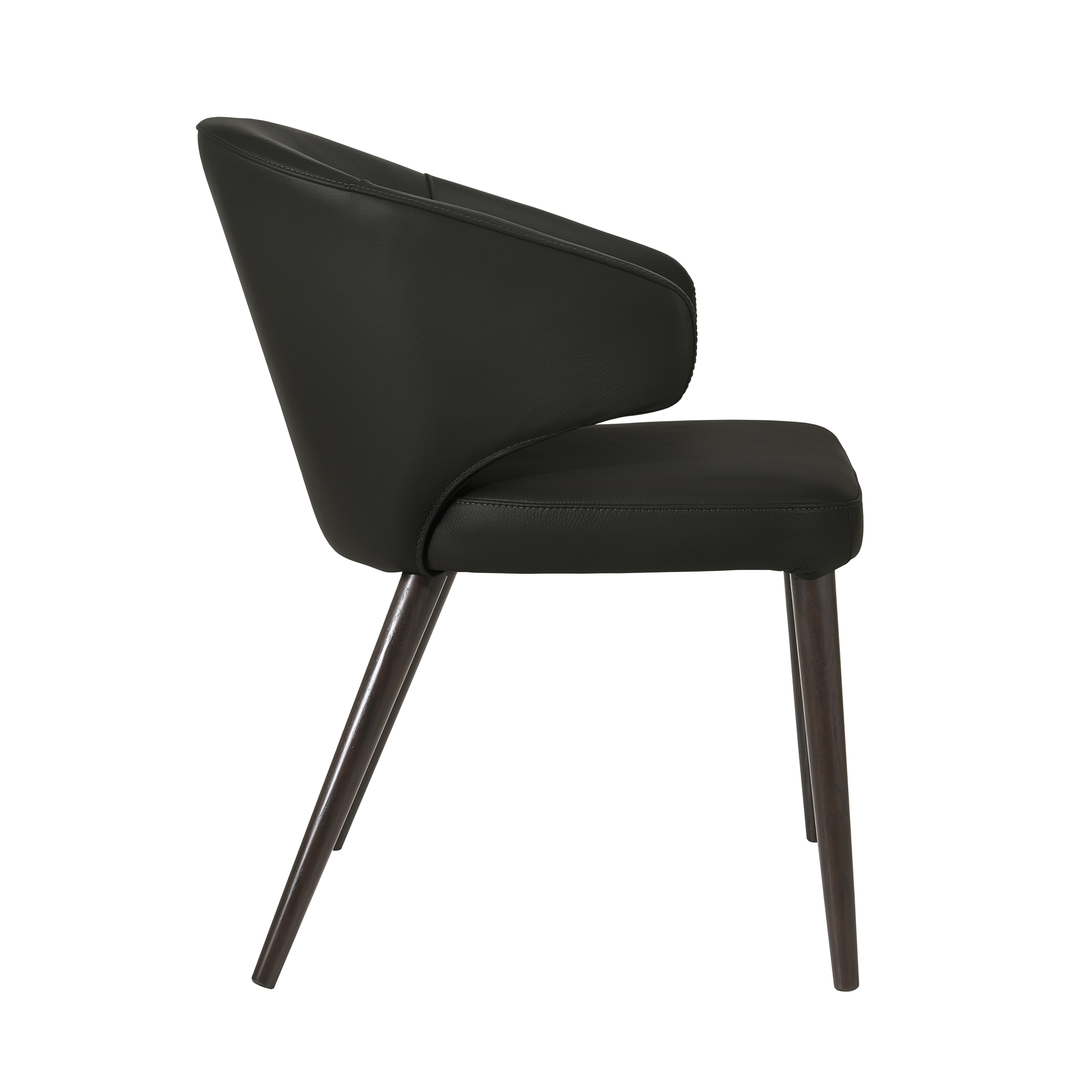 VOSS LEATHER DINING CHAIR BLACK Contemporary Galleries
