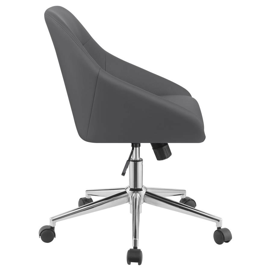 UPHOLSTERED TASK CHAIR WITH SLANTED ARMS GREY 1002 Contemporary