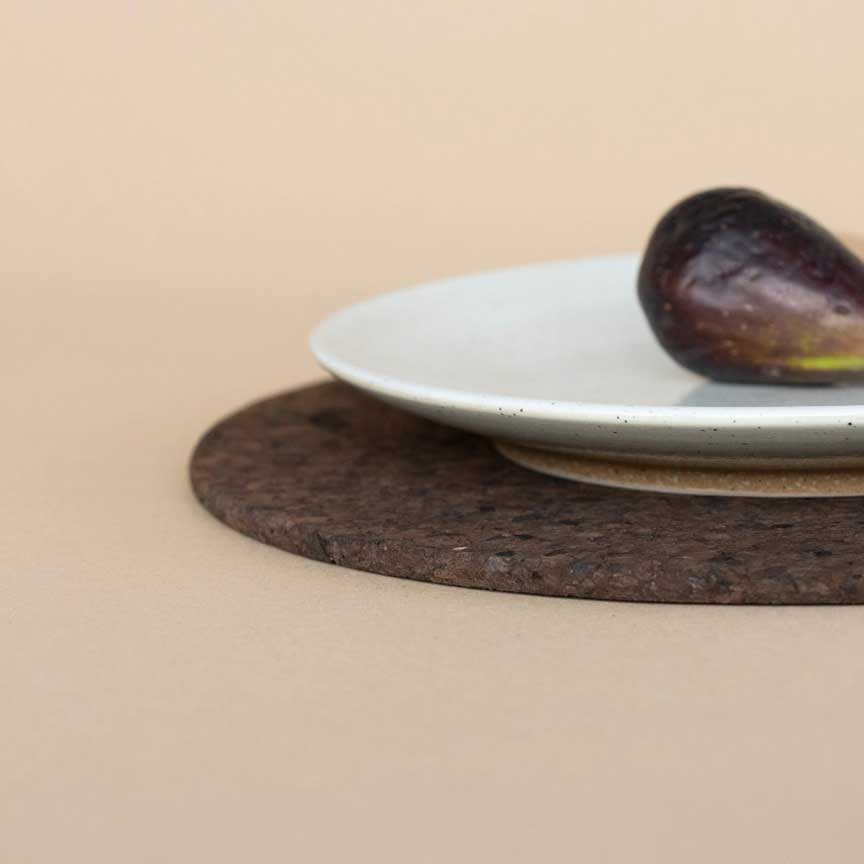 Smoked Cork Round Placemats are Environmentally Friendly