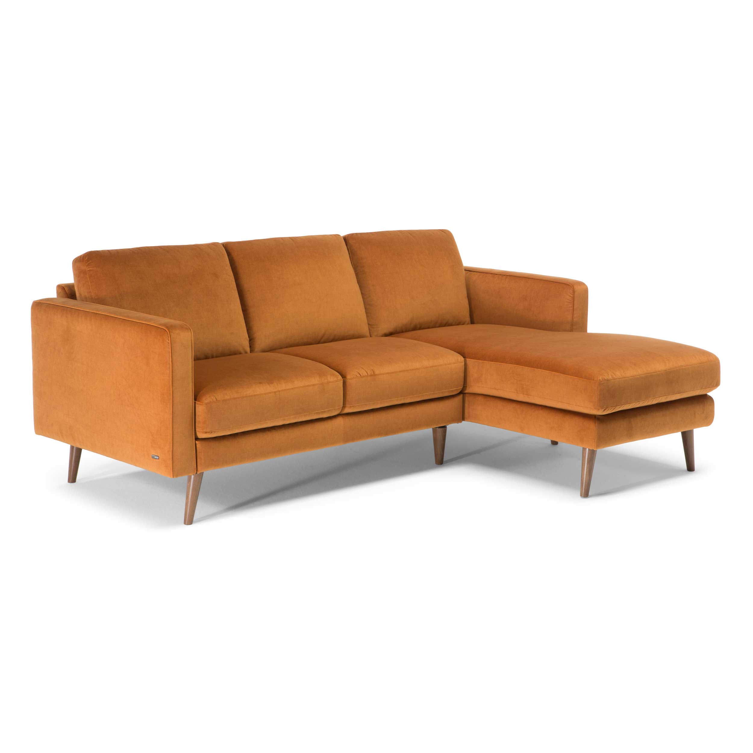 Destrezza MidCentury Style Leather Sofa by Natuzzi Editions