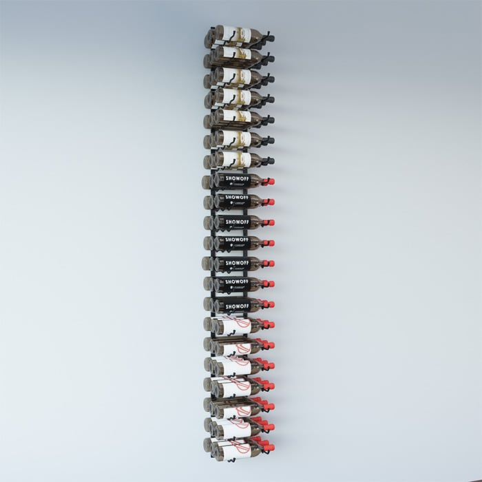 Contemporary Wine Cellar Vintage View 7' Wall Mounted Wine Rack