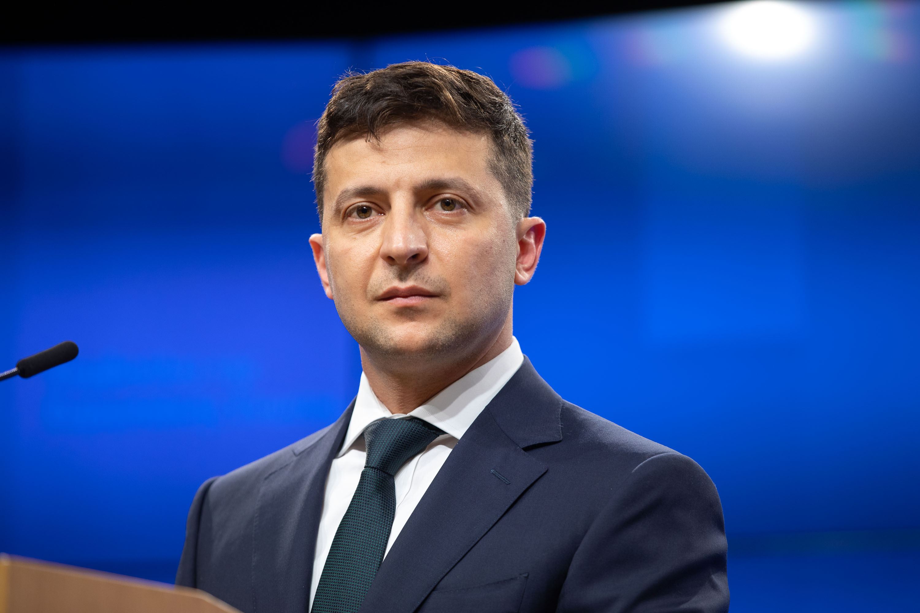 Ukrainian President Volodymyr Zelenskyy accuses Russia.