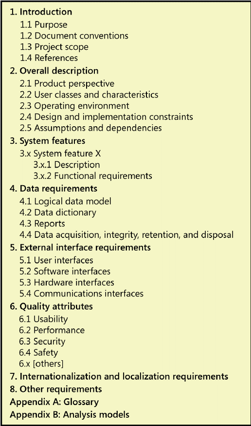 Functional and Nonfunctional Requirements Specification and Types