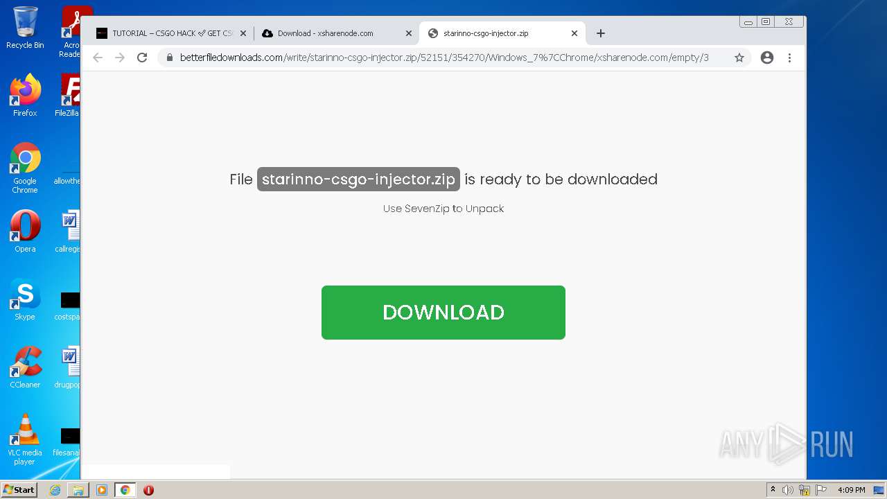 Malware analysis starinnocsgoinjector_41959.exe Malicious activity ANY.RUN Malware Sandbox