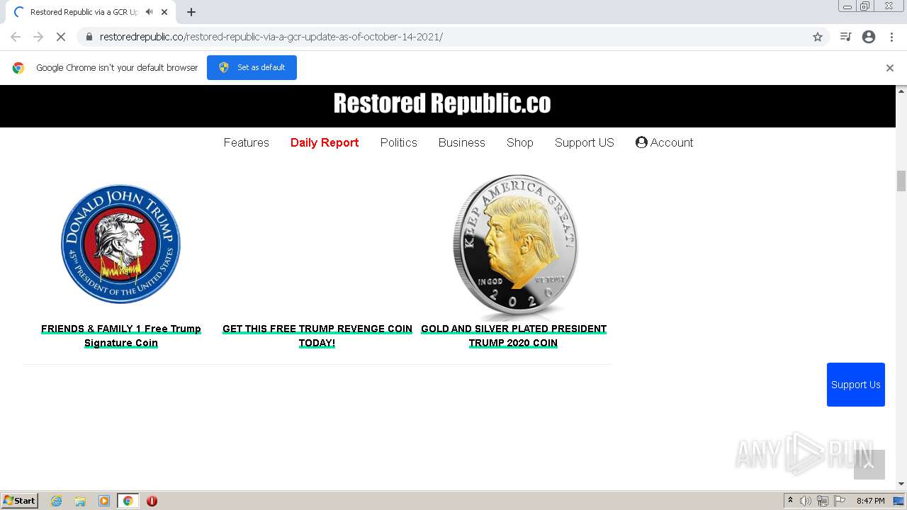 Malware analysis https//restoredrepublic.co/restoredrepublicviaa(04)