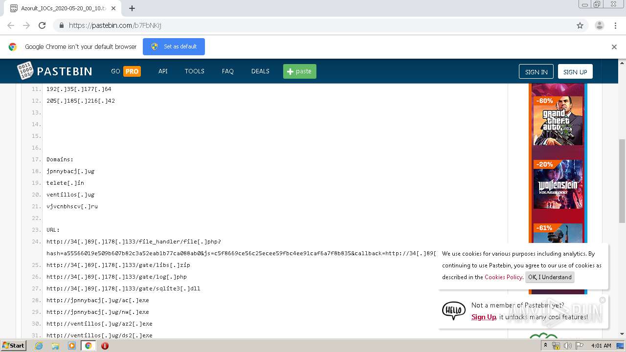 Malware analysis Malicious activity ANY
