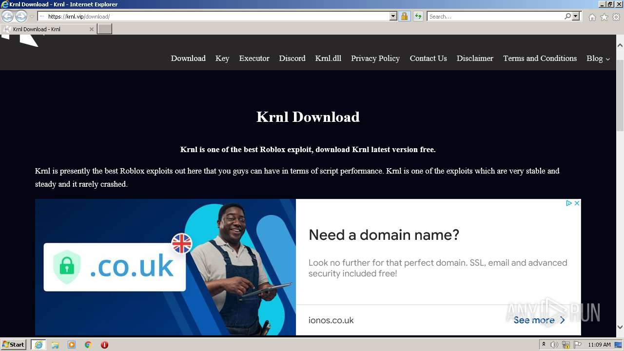 Malware analysis https://krnl.vip/download/ Malicious activity