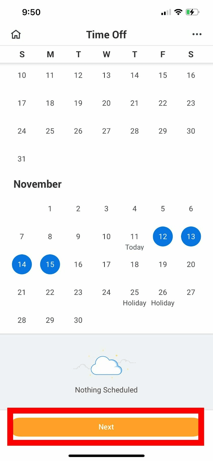 Request Time Off (Workday Mobile App) Guru