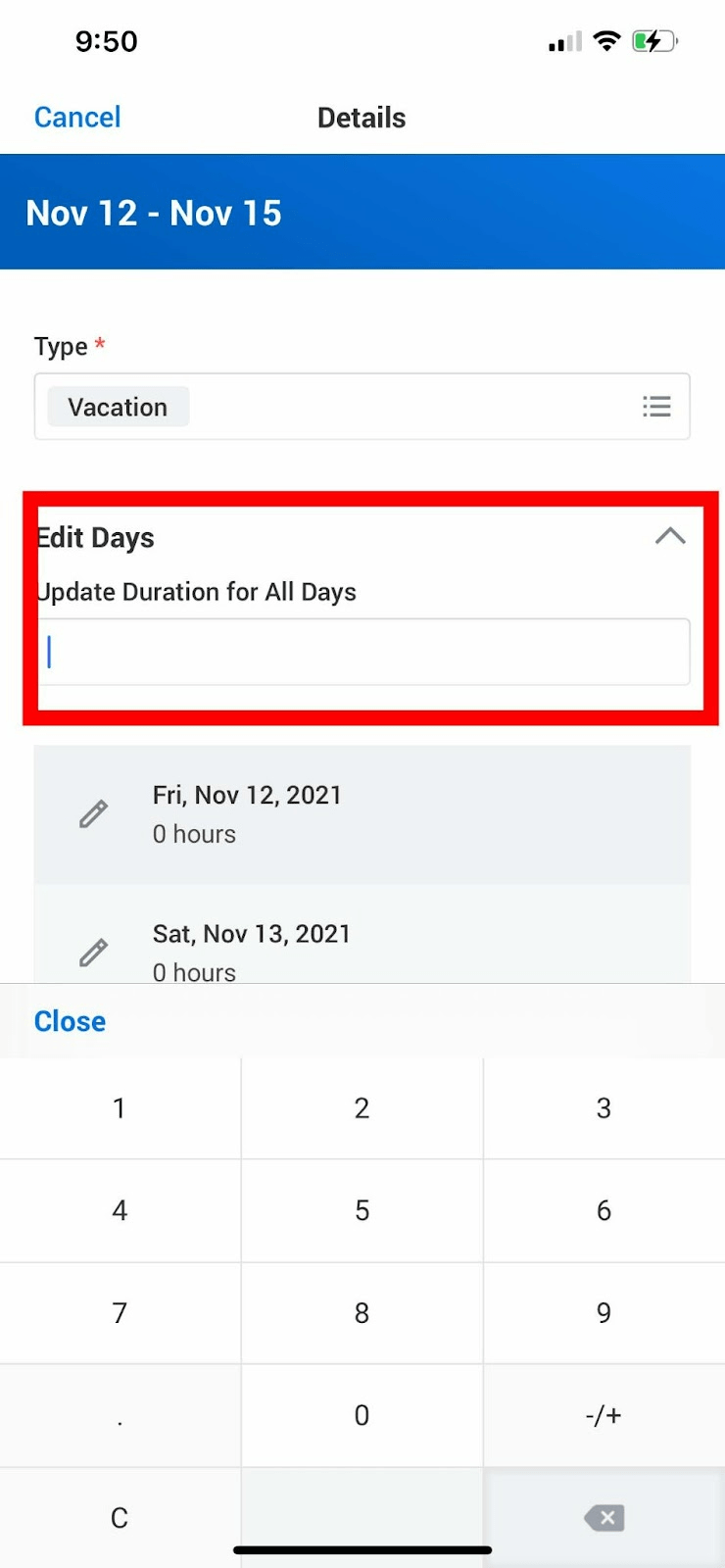 Request Time Off (Workday Mobile App) Guru