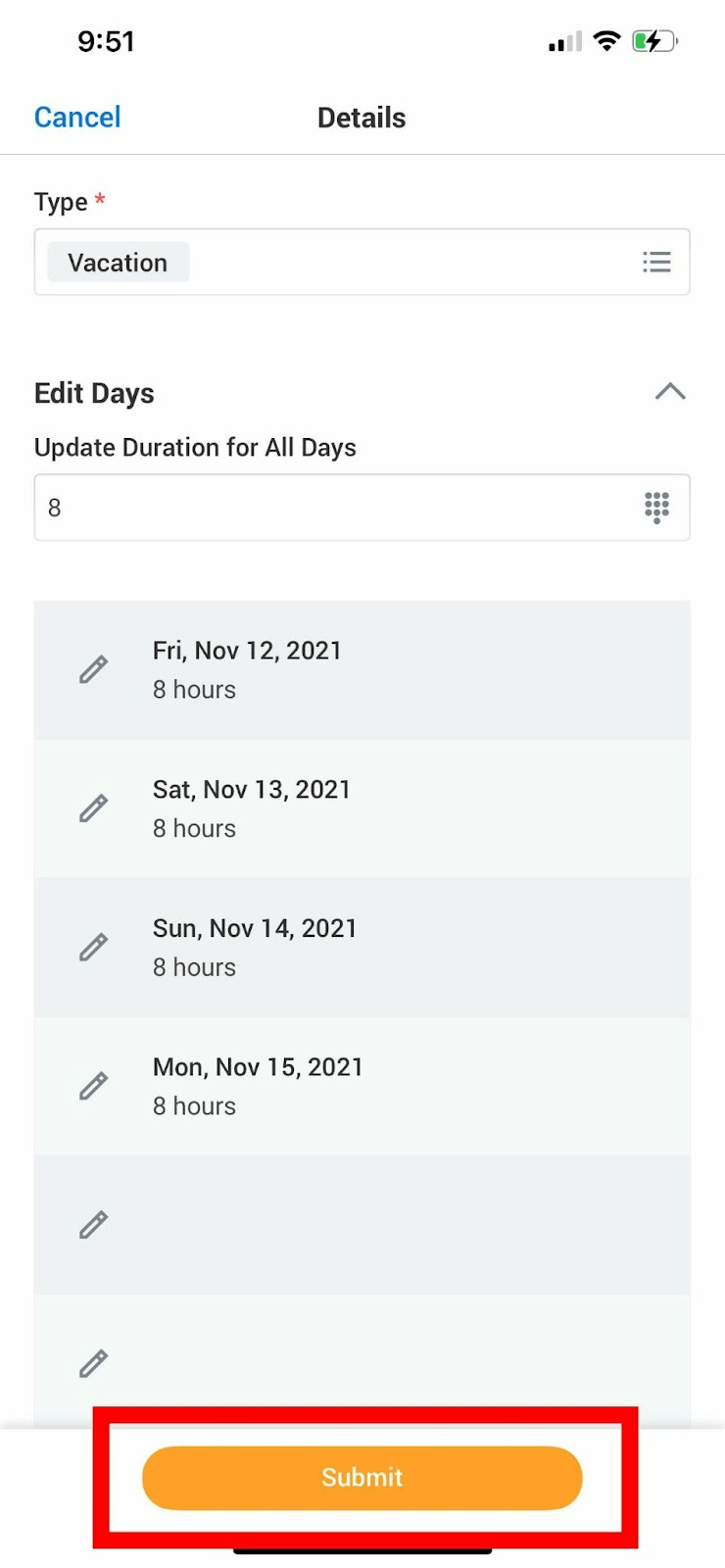 Request Time Off (Workday Mobile App) Guru