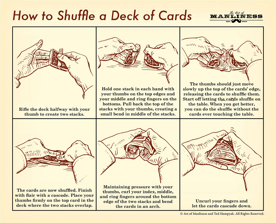 How to Shuffle Cards An Illustrated Guide The Art of Manliness