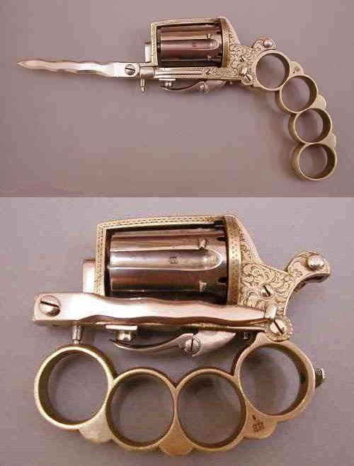 Brass Knuckle Gun Knife The Art of Manliness