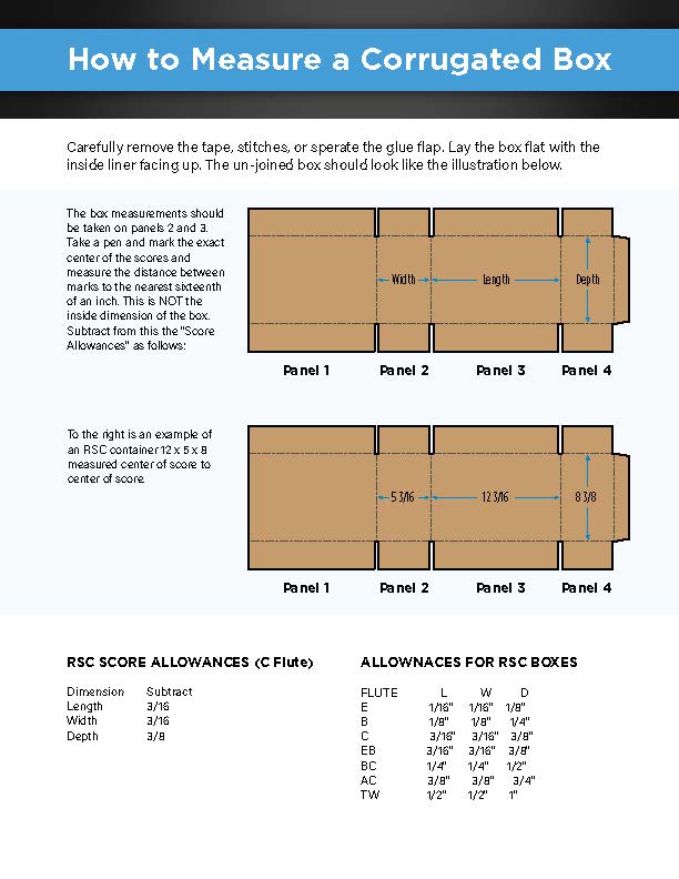 How To Measure a Corrugated Box (PDF) Atlantic Packaging Content