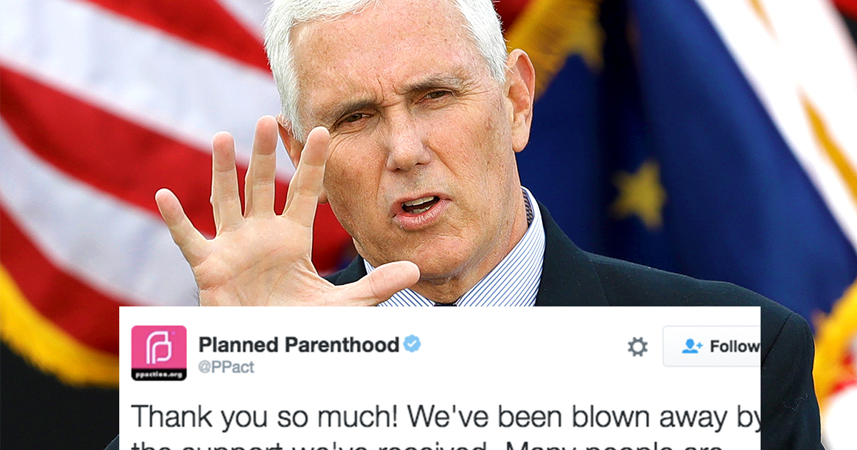 How To Donate To Planned Parenthood In Pence's Name Admait