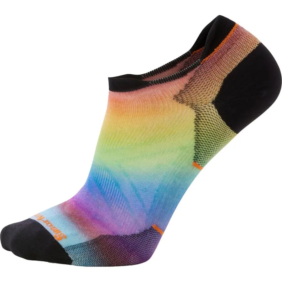 Smartwool Run Zero Cushion Pride Rainbow Print Low Ankle Socks Clothing