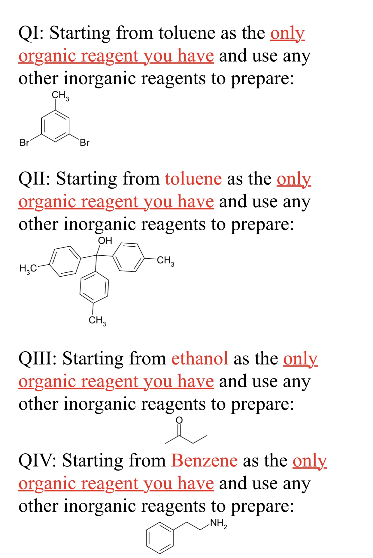 Answered reagents bartleby