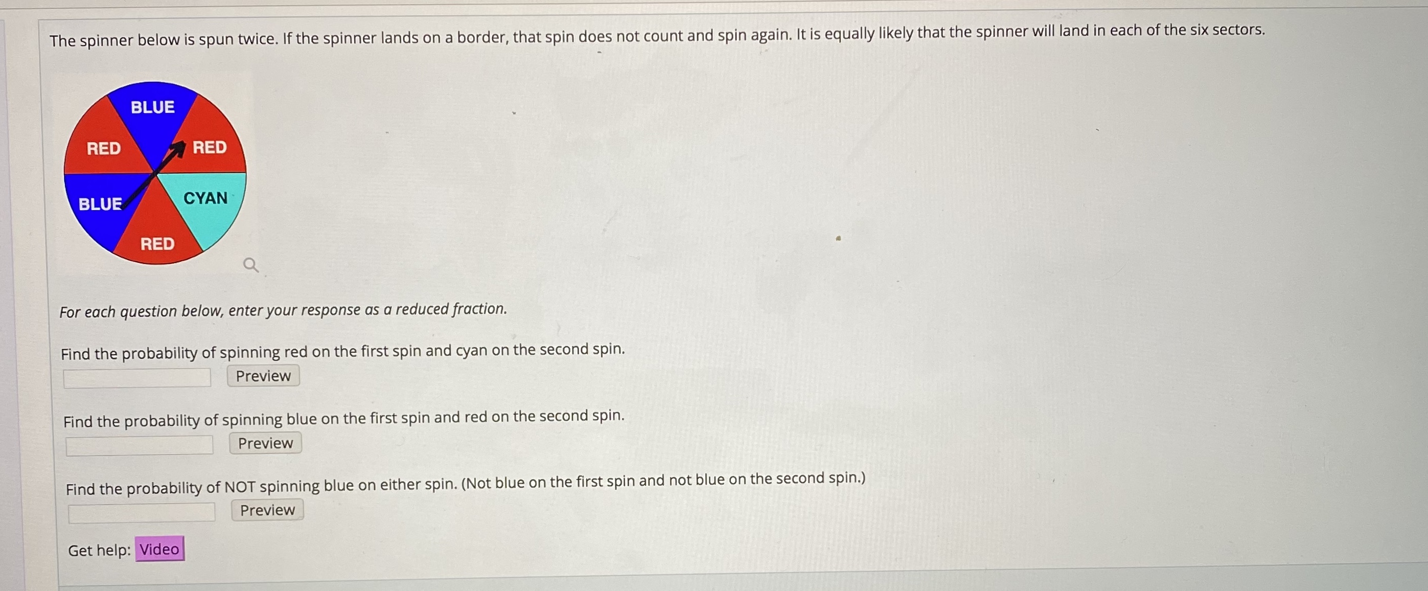 Answered The spinner below is spun twice. If the… bartleby