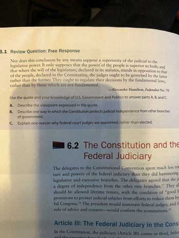 Answered: Use the quote and your knowledge of… | bartleby