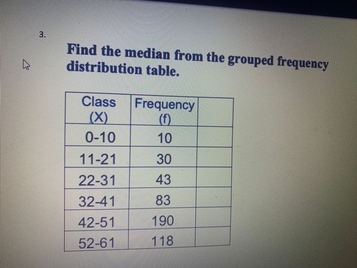 How To Find The Median Of A Grouped Frequency Table