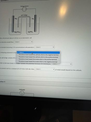 Answered: Mg Mg(NO₂), Voltag ollowing statement… | bartleby