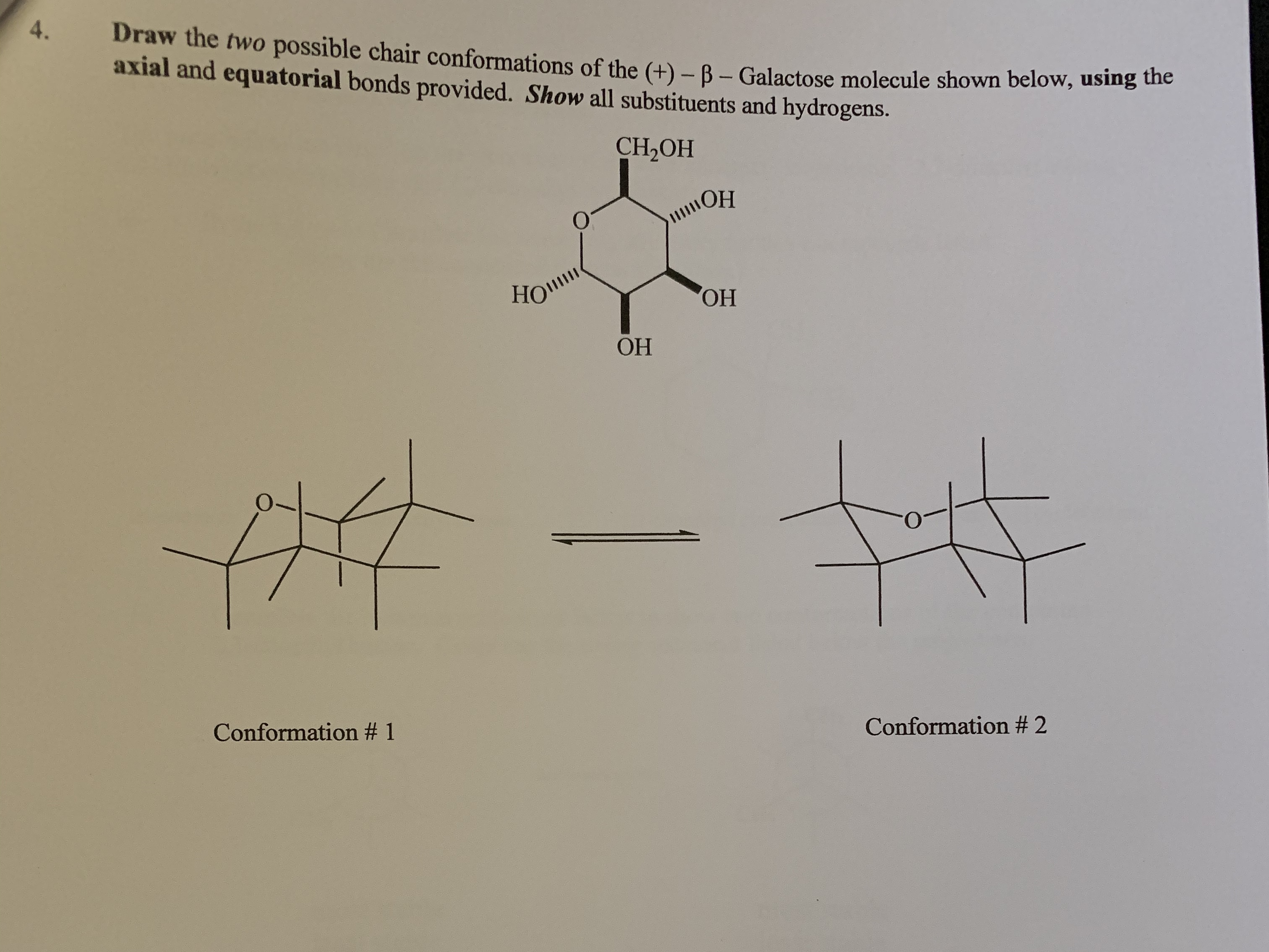 Answered Draw the two possible chair… bartleby