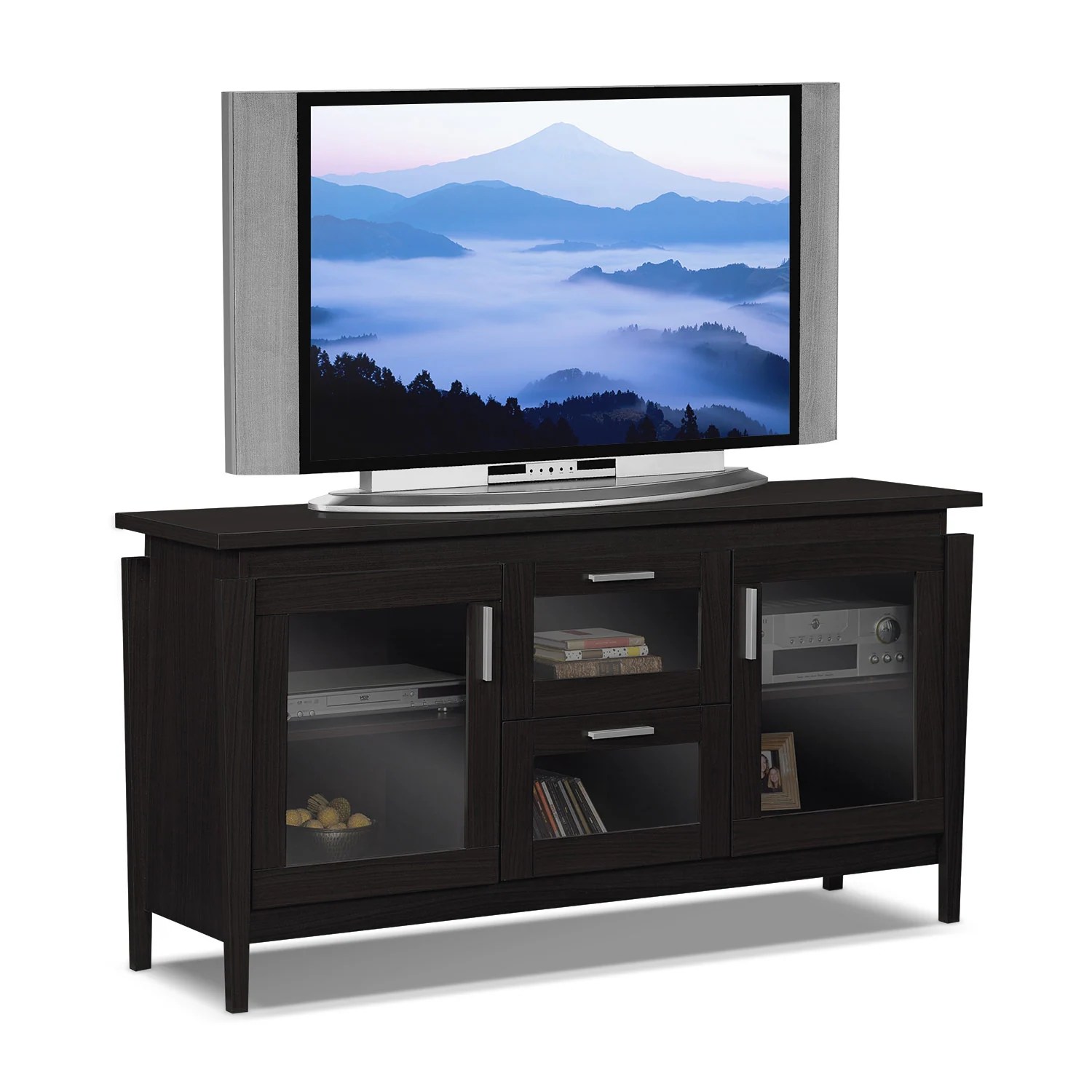 Saber 60"" TV Stand Merlot Value City Furniture