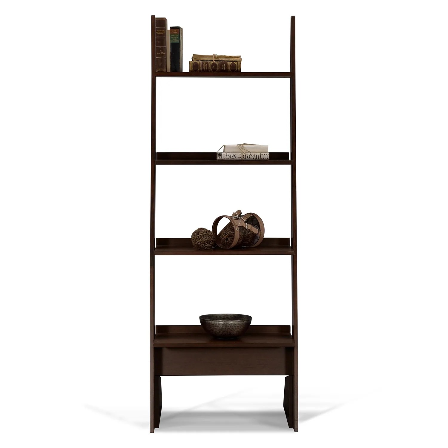 Art & Crafts Leaning Bookshelf Chocolate Value City Furniture