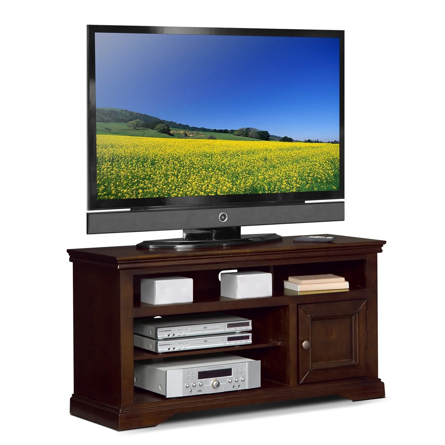 Jenson 50" TV Stand Cherry Value City Furniture