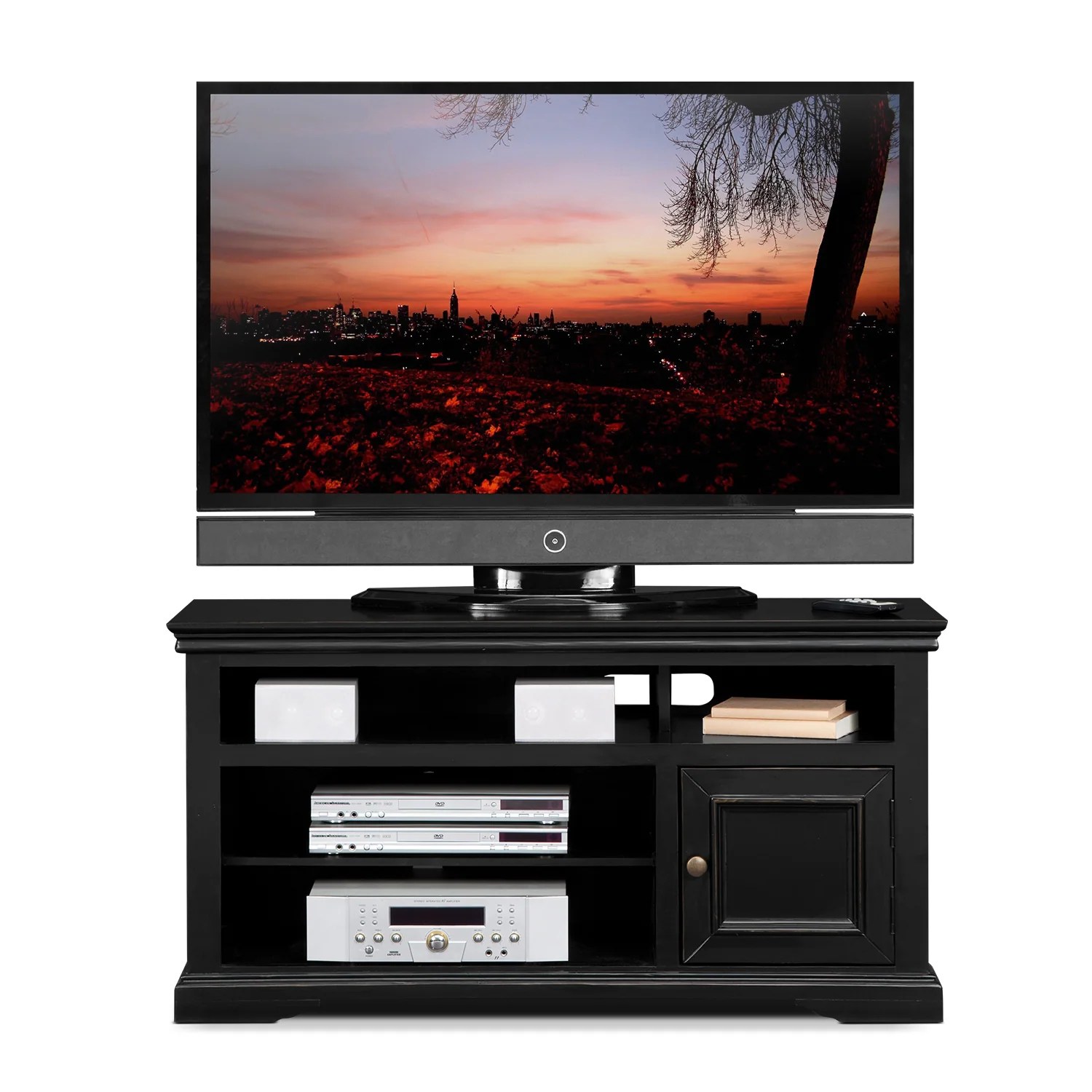 Jenson 50" TV Stand Black Value City Furniture