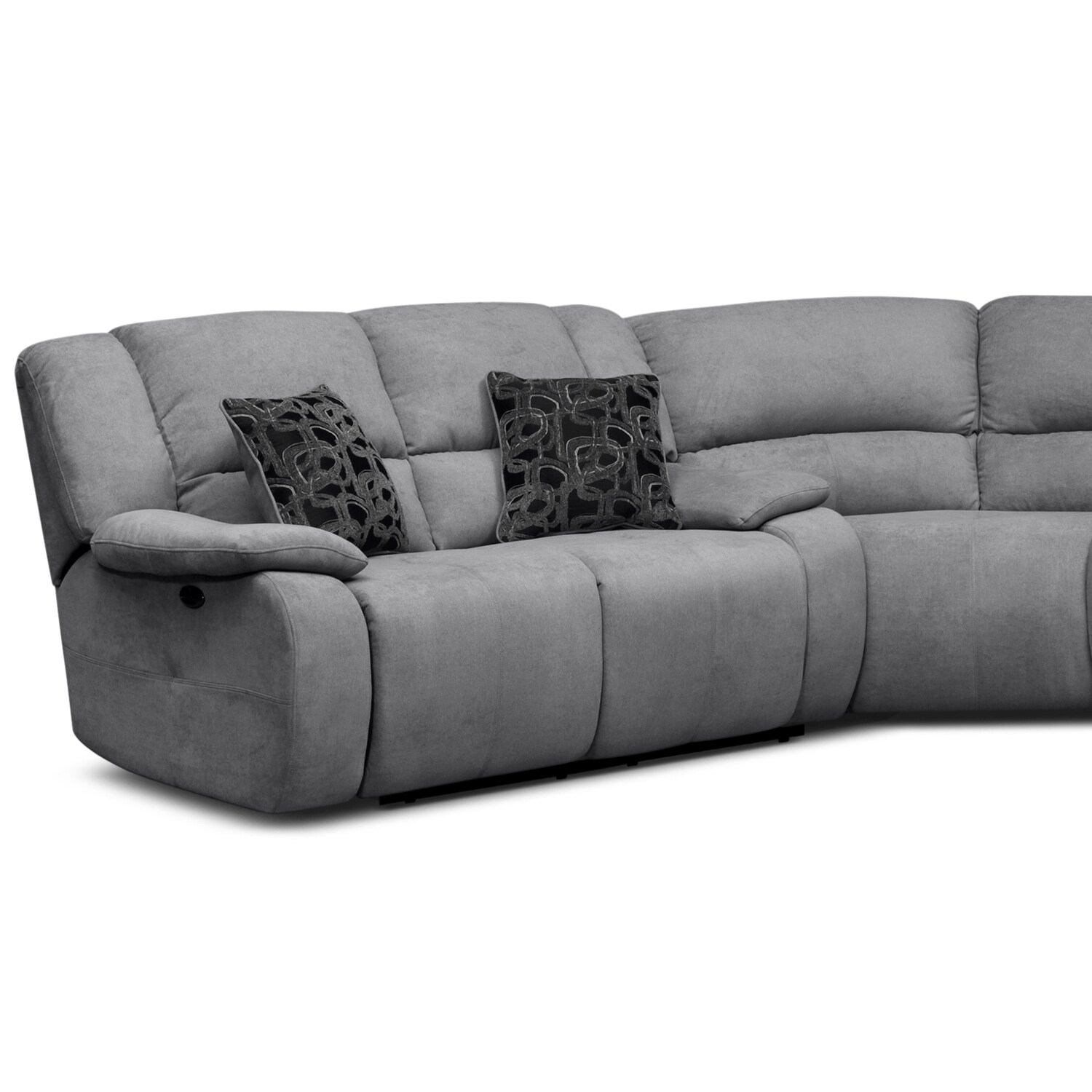 Fortuna II Gray Upholstery 3 Pc. Power Reclining Sectional (Alternate