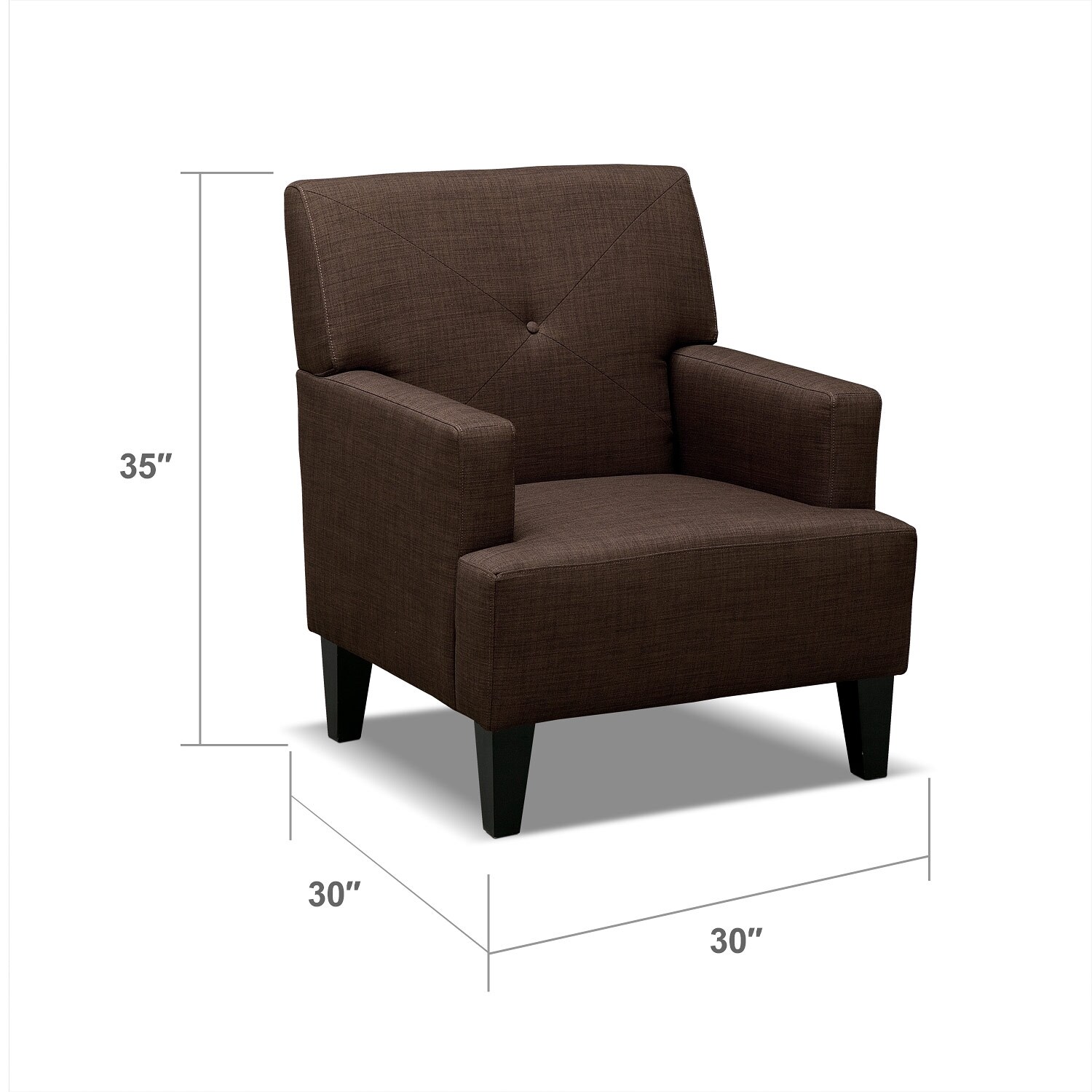Avalon Accent Chair Espresso Value City Furniture