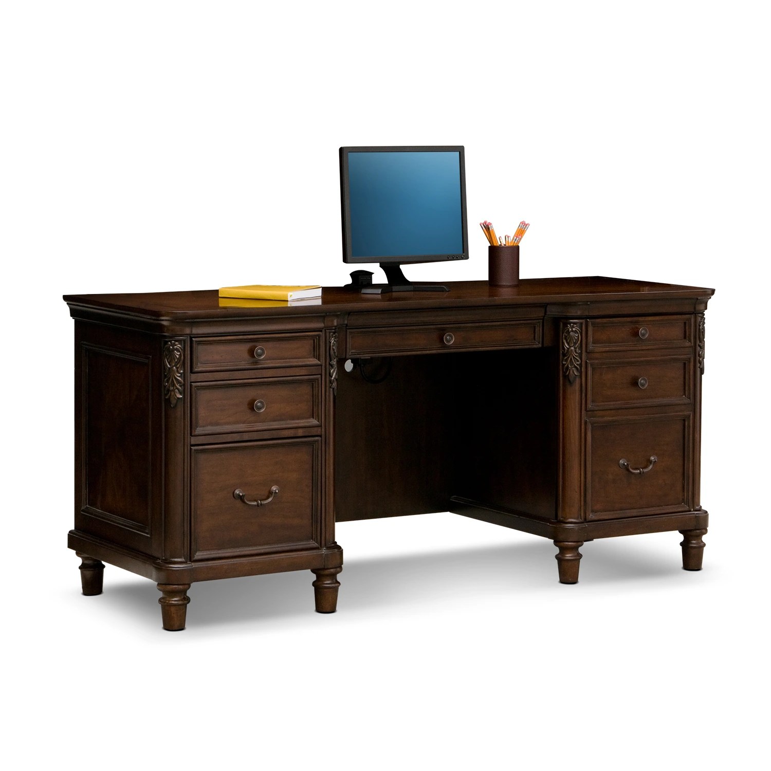 Ashland Credenza Desk Value City Furniture