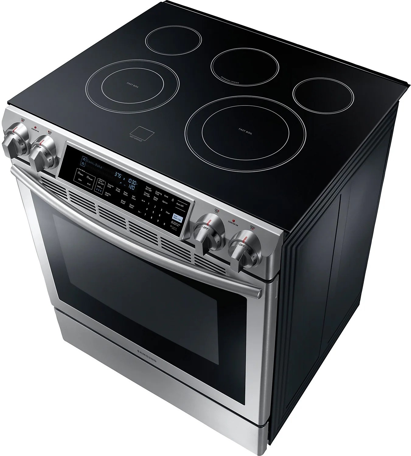 Samsung 5.8 Cu. Ft. SlideIn Electric Range Stainless Steel The Brick