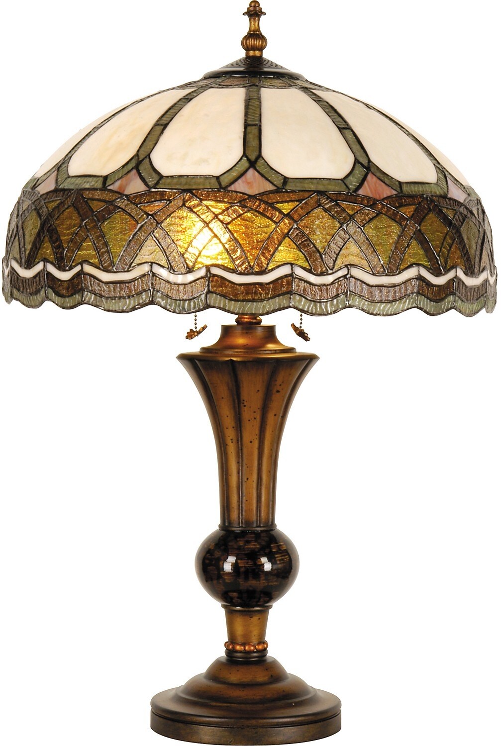 Cameron TiffanyStyle Table Lamp with Stained Glass Shade The Brick