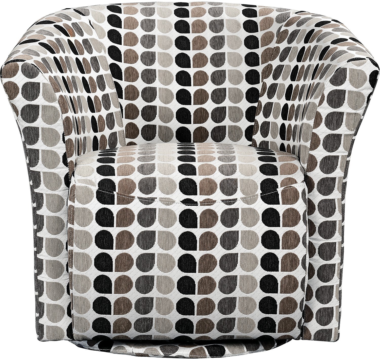 TubStyle Fabric Swivel Accent Chair Steel The Brick