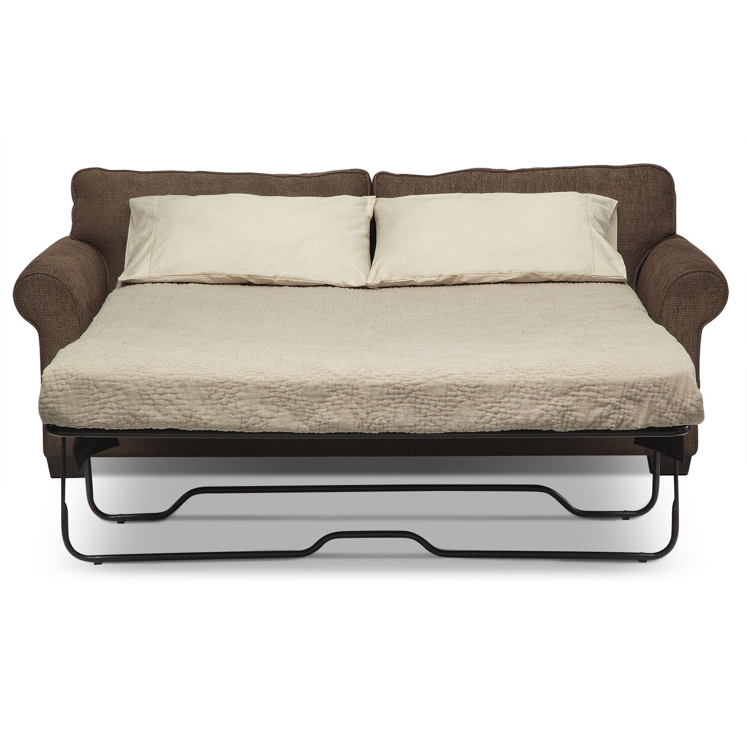 Fletcher Queen Innerspring Sleeper Sofa Chocolate Value City Furniture