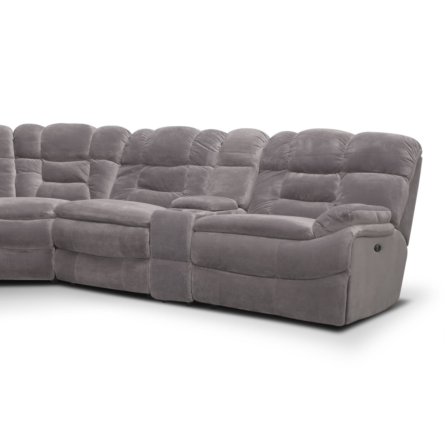 Big Softie 6Piece Power Reclining Sectional Gray Value City Furniture