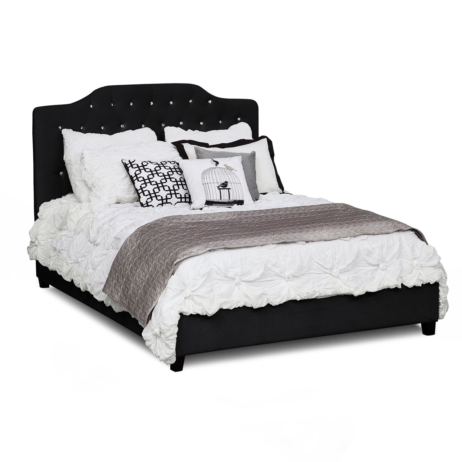 Value City Queen Bed Frame Valerie Queen Bed Black Value City Furniture
