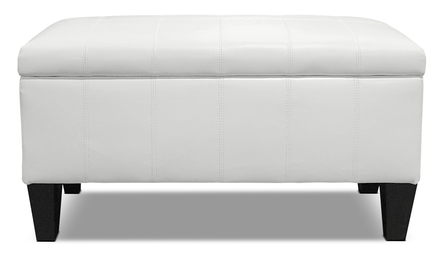 Jackson Storage Ottoman White The Brick