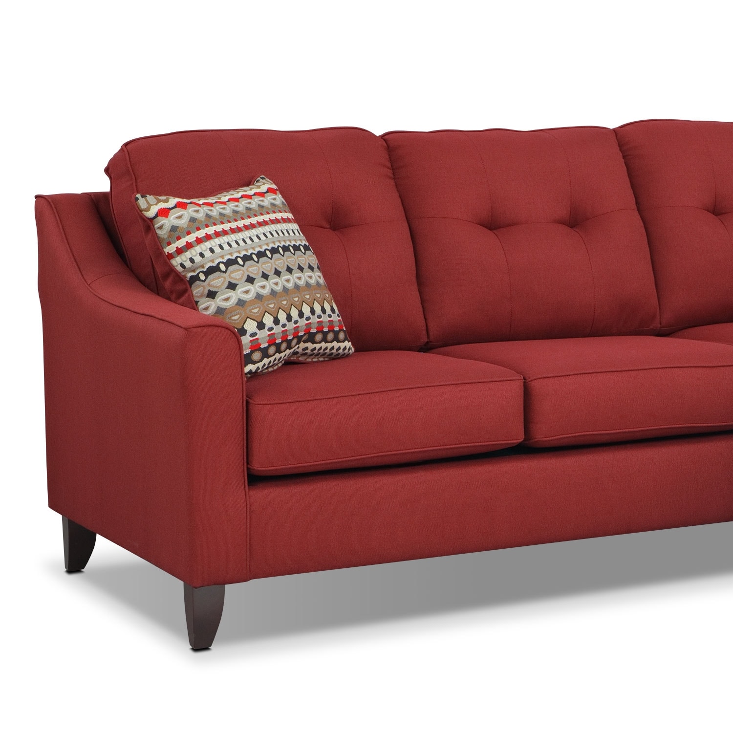 Marco Chaise Sofa Red American Signature Furniture
