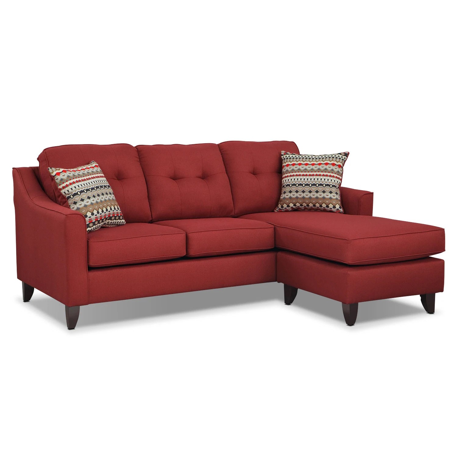 Marco Red Chaise Sofa American Signature Furniture