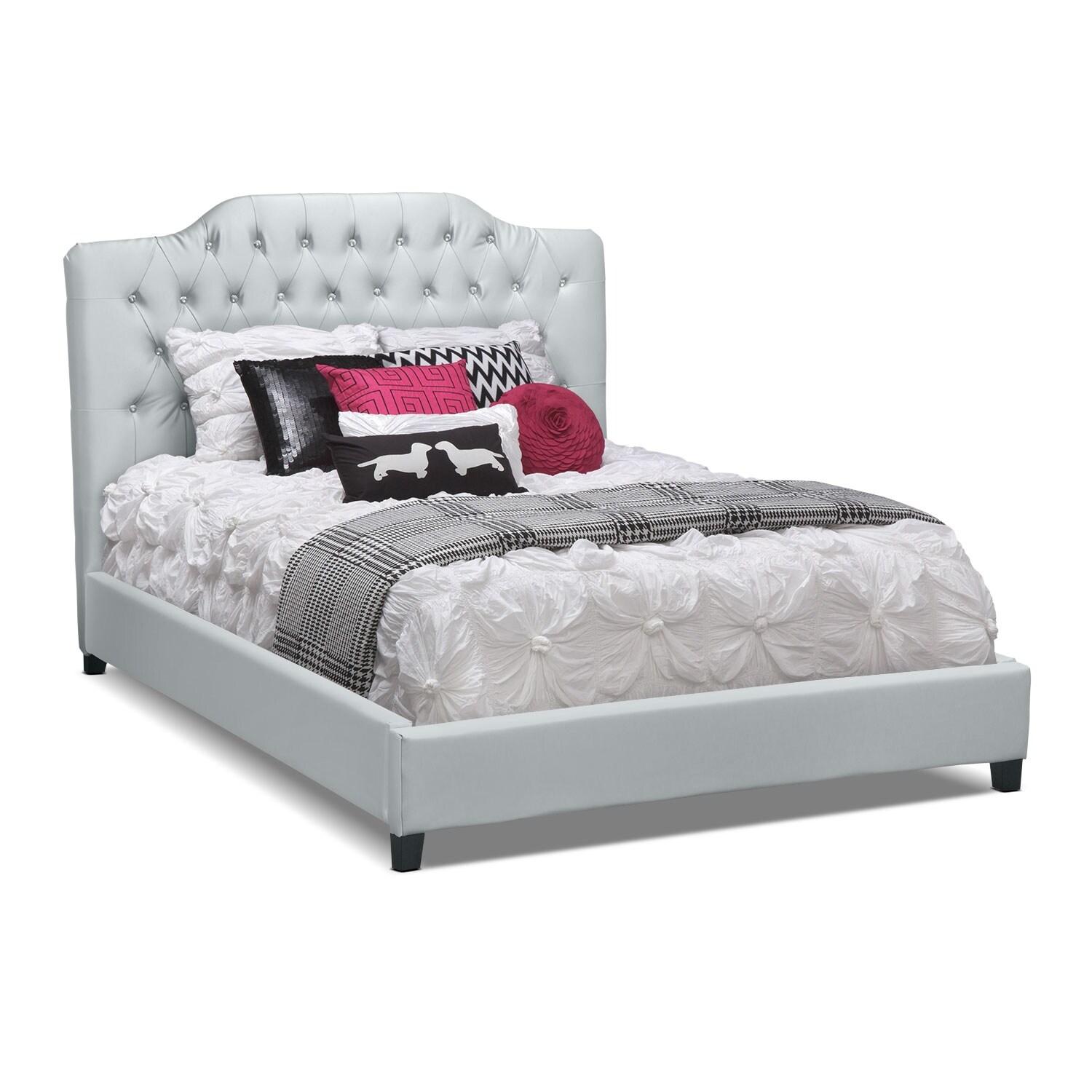 Valerie Silver Queen Bed Value City Furniture