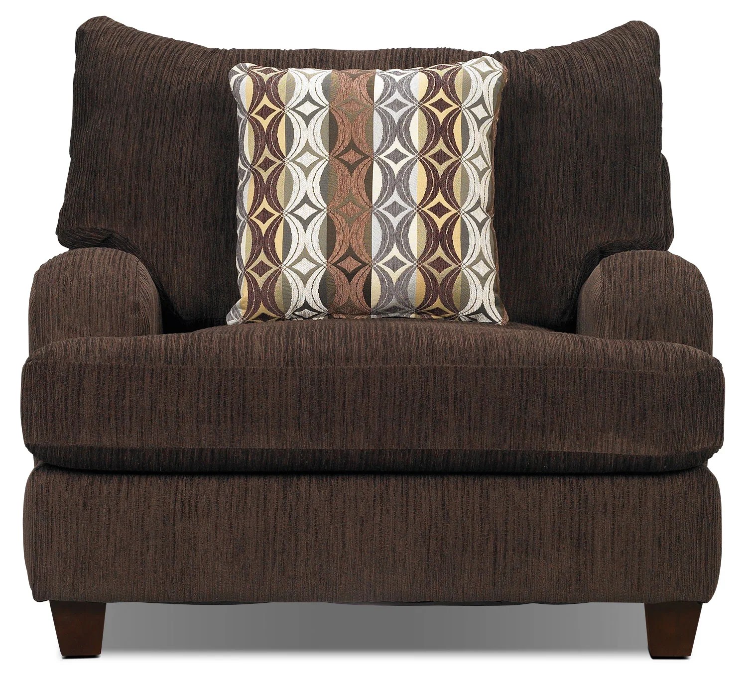 Putty Chenille Chair Chocolate The Brick