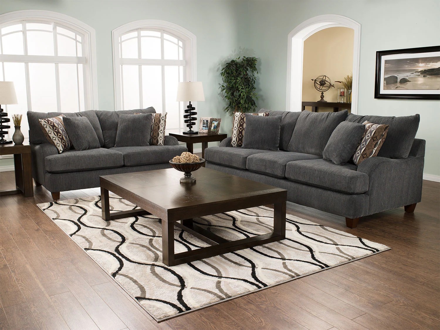 Putty Chenille Sofa Grey The Brick