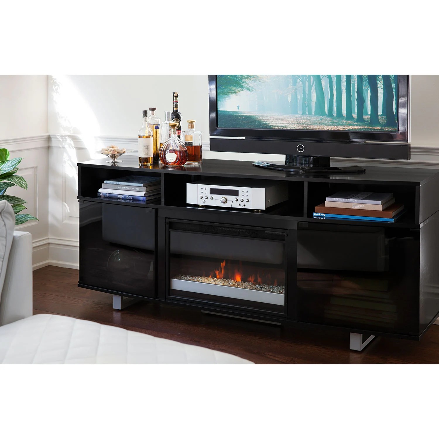 72 Inch Electric Fireplace Media Console Fireplace Guide by Linda
