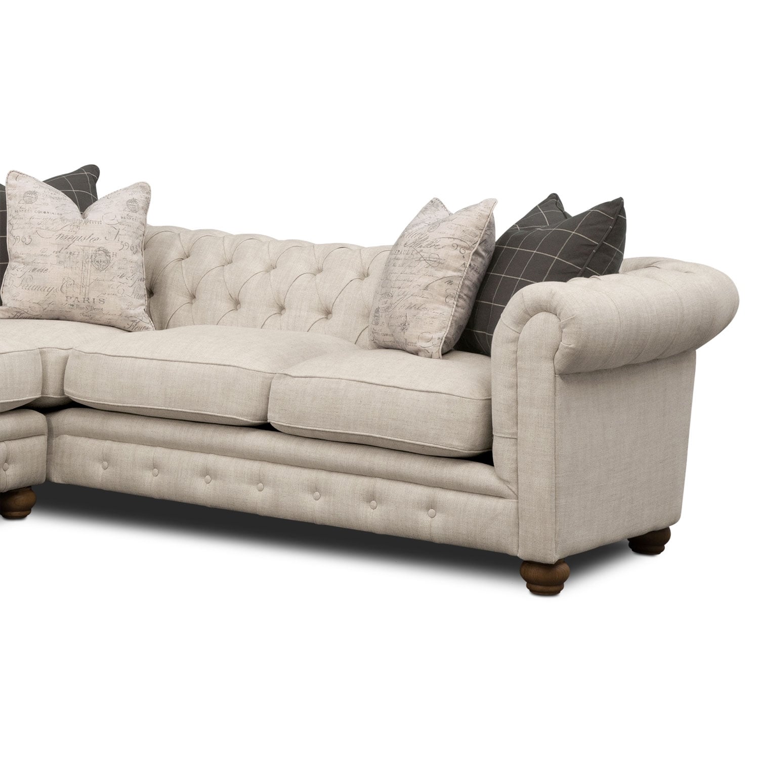 Madeline 2Piece Sectional Beige Value City Furniture