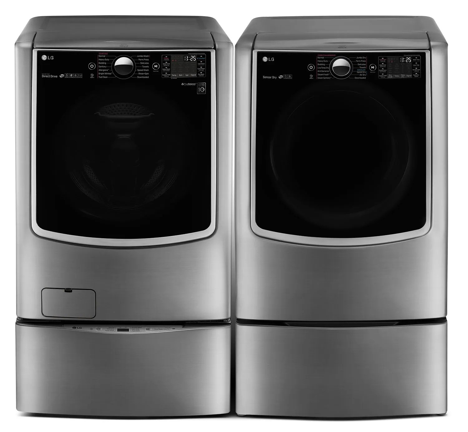 LG TWIN Wash™ 6.0 Cu. Ft. Washer, Pedestal Washer and 9.0 Cu. Ft